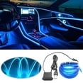 thumbnail image 1 of 5M Car Interior Dash Decor USB Wire String Strip Blue Ambient Cold Lights Set, 1 of 5