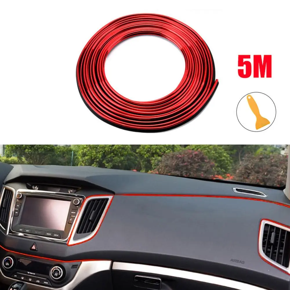 5M Car Moulding Decoration Flexible Strips Door/Center Console