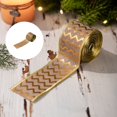 thumbnail image 1 of 5M Christmas Decorative Ribbon, Metallic Edge Wired Ribbon for Christmas Tree, Wreath, Gift Wrapping, Bow Making and Holiday DIY Crafts, 1 of 4