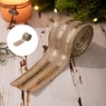 thumbnail image 1 of 5M Christmas Decorative Ribbon, Metallic Edge Wired Ribbon for Christmas Tree, Wreath, Gift Wrapping, Bow Making and Holiday DIY Crafts, 1 of 4