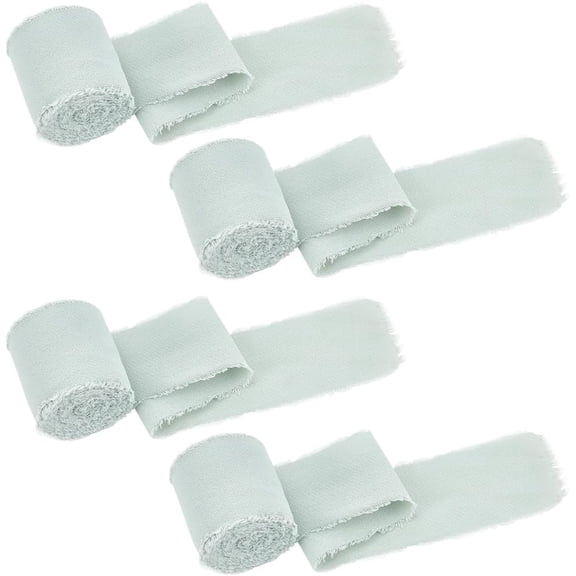 5M Cotton Frayed Ribbons Raw Edge Ribbon Bowknot Making Garment Accessories Aqua 1-5/8 inch(40mm) about 5.47 Yards(5m)/Roll