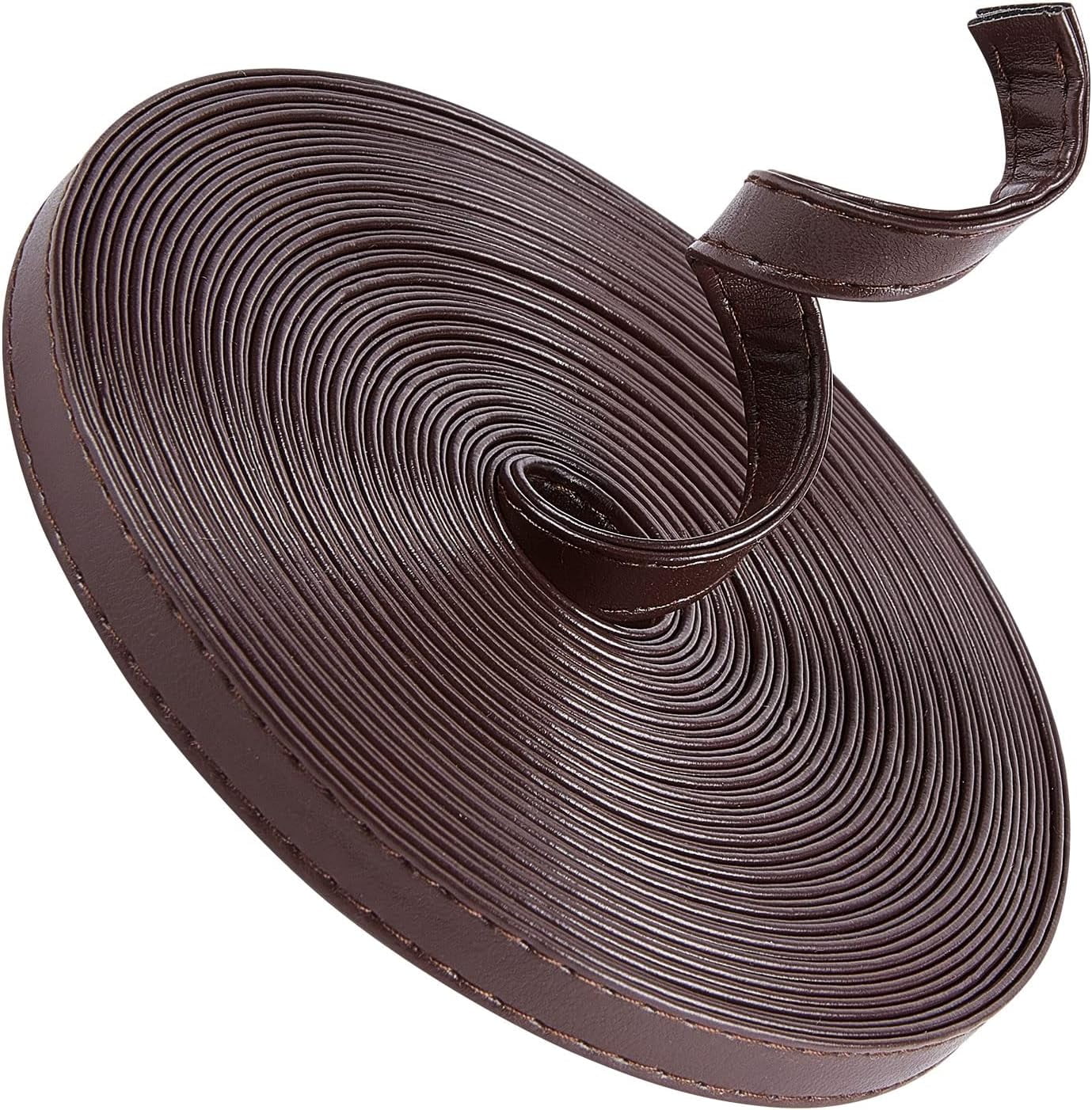 5M Double Sided Leather Strips 10MM Wide Shoulder Bag Leather Strap ...