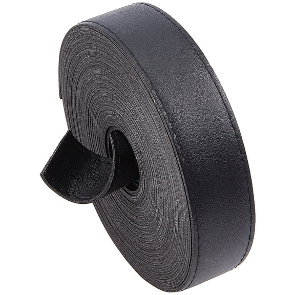 5M Flat Imitation Leather Cord for Pillow Decor Black 25x2mm 5.47 Yards(5m)/Roll