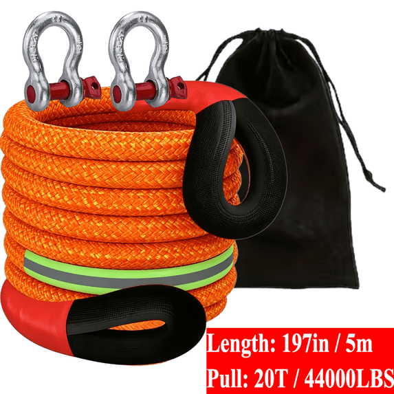 Thow Rope 5M Heavy‑Duty Tow Rope 44092 LBS Breaking Strength Recovery Rope with ...