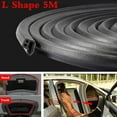 thumbnail image 1 of 5M L-Shape Car Door Hood Trunk Trim for Edge Moulding Rubber Weatherstrip Seal Strip, 1 of 7
