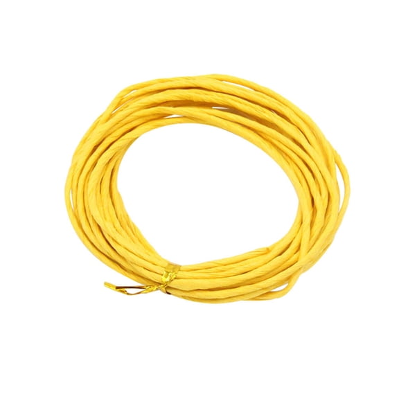 HOMEMAXS 5M Yellow Monofilament Twisted Paper Rope Craft Twine for Wrapping and Party Favor Decoration