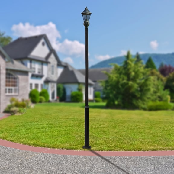 5M Outdoor Split Street Light Pole Size Pole Courtyard Lighting Post 114+76mm for Outdoors, Streets, Yards