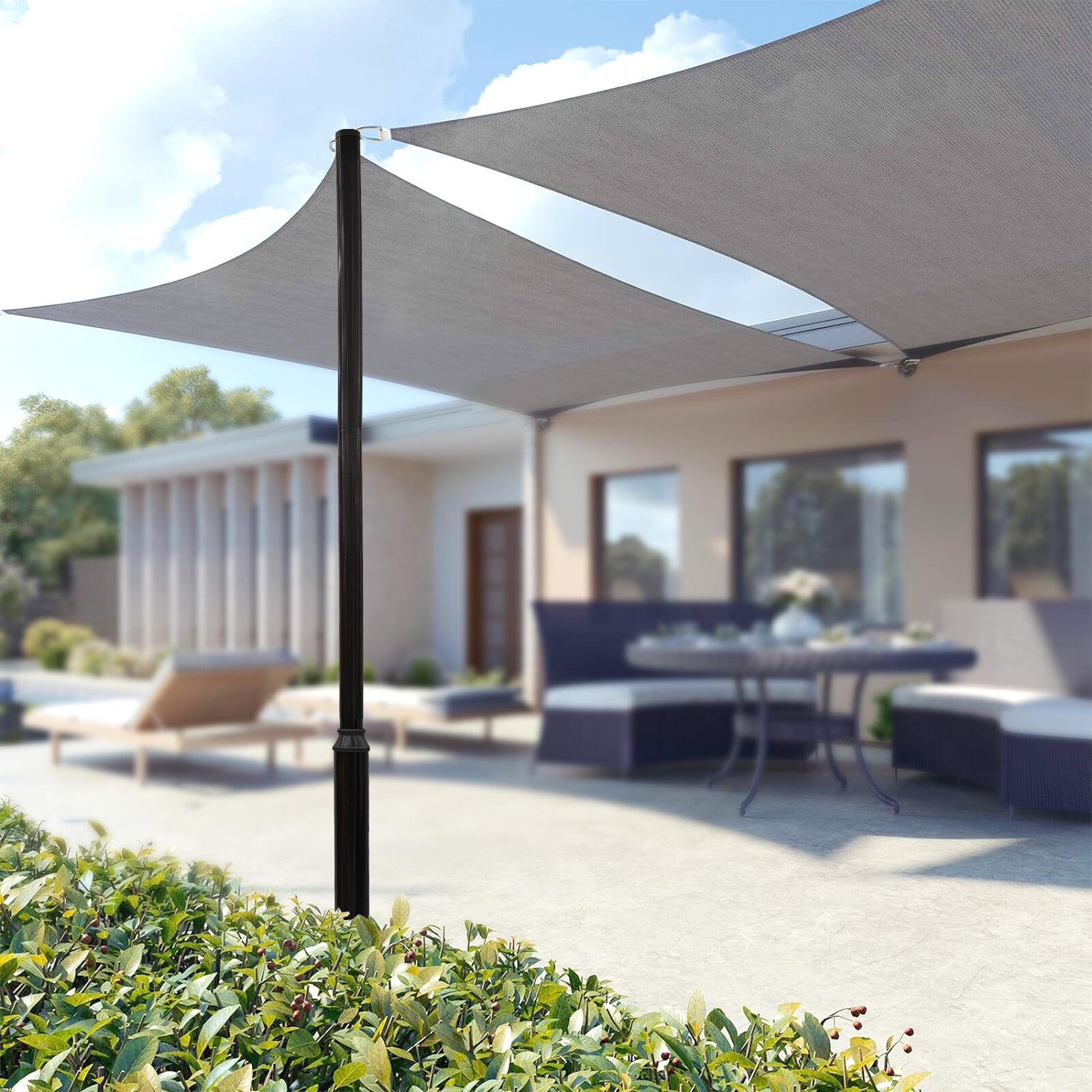 5M Outdoor Split Street Light Pole Size Pole Courtyard Lighting Post 114+76mm