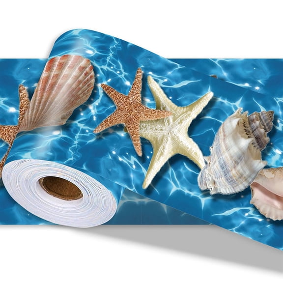 5M PVC Stickers Rectangle Wallpaper Border Stickers Starfish 100mm diy