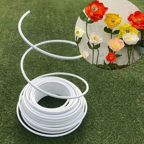5M Party Decoration Styling Tube PVC Aluminum Plastic Molding Pipe For Baby Shower Birthday Christmas Wedding DIY Props(white)