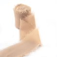 5M/Roll Handmade Frayed Edged Satin Chiffon Silk Ribbon for Wedding