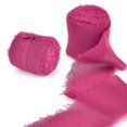 5M/Roll Handmade Frayed Edged Satin Chiffon Silk Ribbon for Wedding