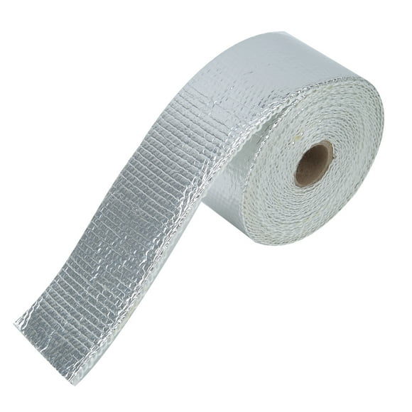 5M Silver Car Heat Insulation Exhaust Header Pipe Wrap Cloth With Strap Auto Accessories