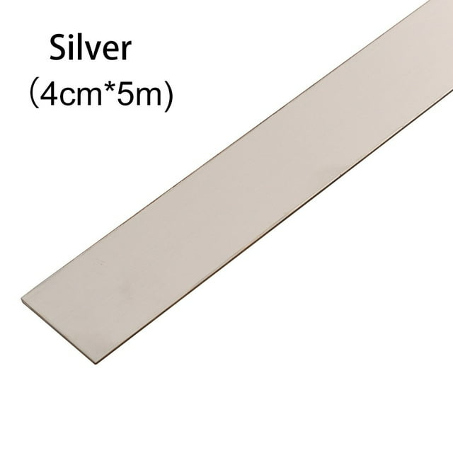 5M Stainless Steel Flat Decor Lines Mirror Wall Moulding Strip Sticker