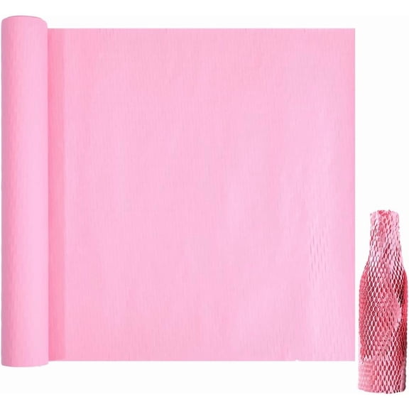 5M Substitute Alternative Cushioning Wrap Moving Supplies Pink Honeycomb Packing Paper Wrap Rectangle Flower Wrapping Paper