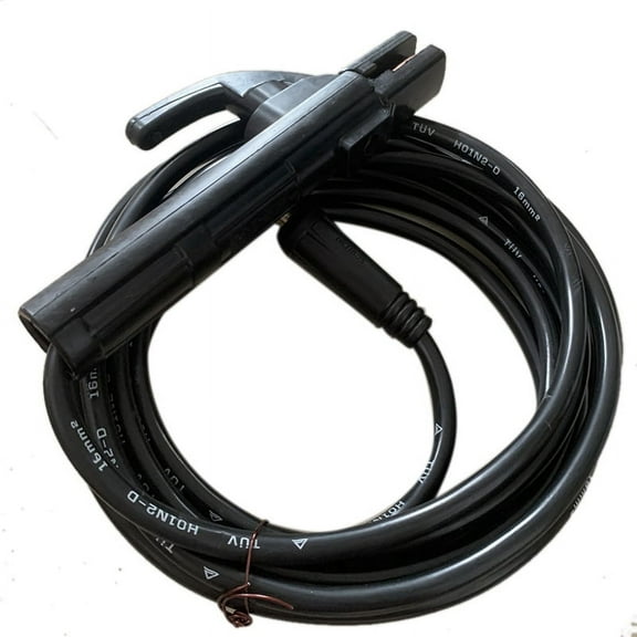 5M Welding Accessories for Welding Electrode Holder 200Amp Manual Arc Welding 10-25mm Connector and Lead Cable,1 * Welding Clamp,black
