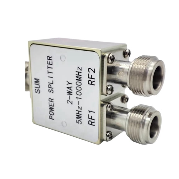 5MHz-1000MHz RF Power Splitter 1 to 2 Power Divider Combiner N Connector for Wireless Communication N,1 * RF Power Splitter