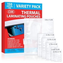 Simply Cool 5 MIL Thermal Laminating Pouches (150 Count) | Letter, Photo, Card, Notecard, ID Badge and Business Card Sizes | Dry-Erase Friendly, Compatible with Laminators | Crystal Clear Finish