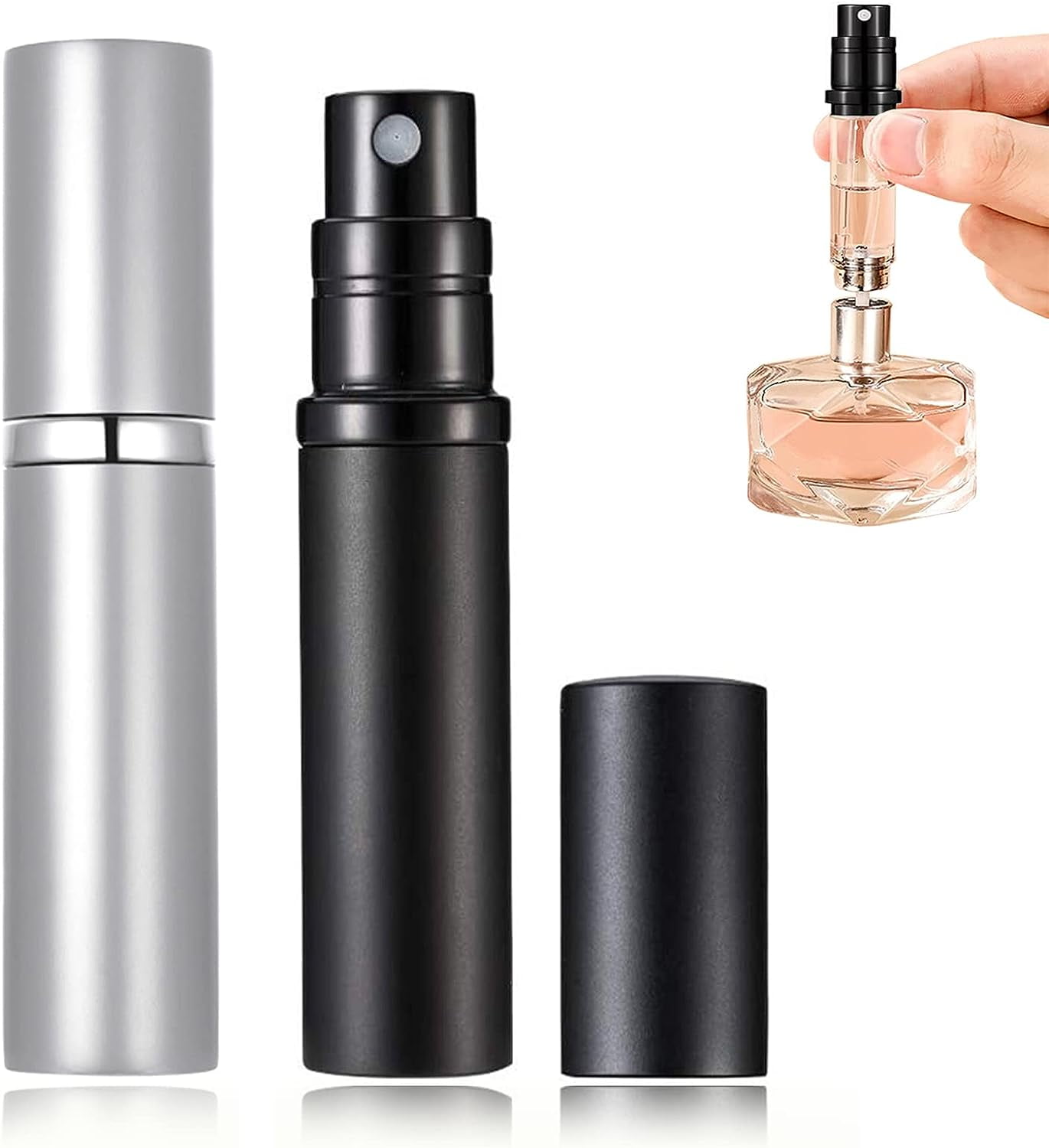 5ML Perfume Atomiser Refillable Bottles, 2 Pack Refillable & Travel Size Perfume Bottle