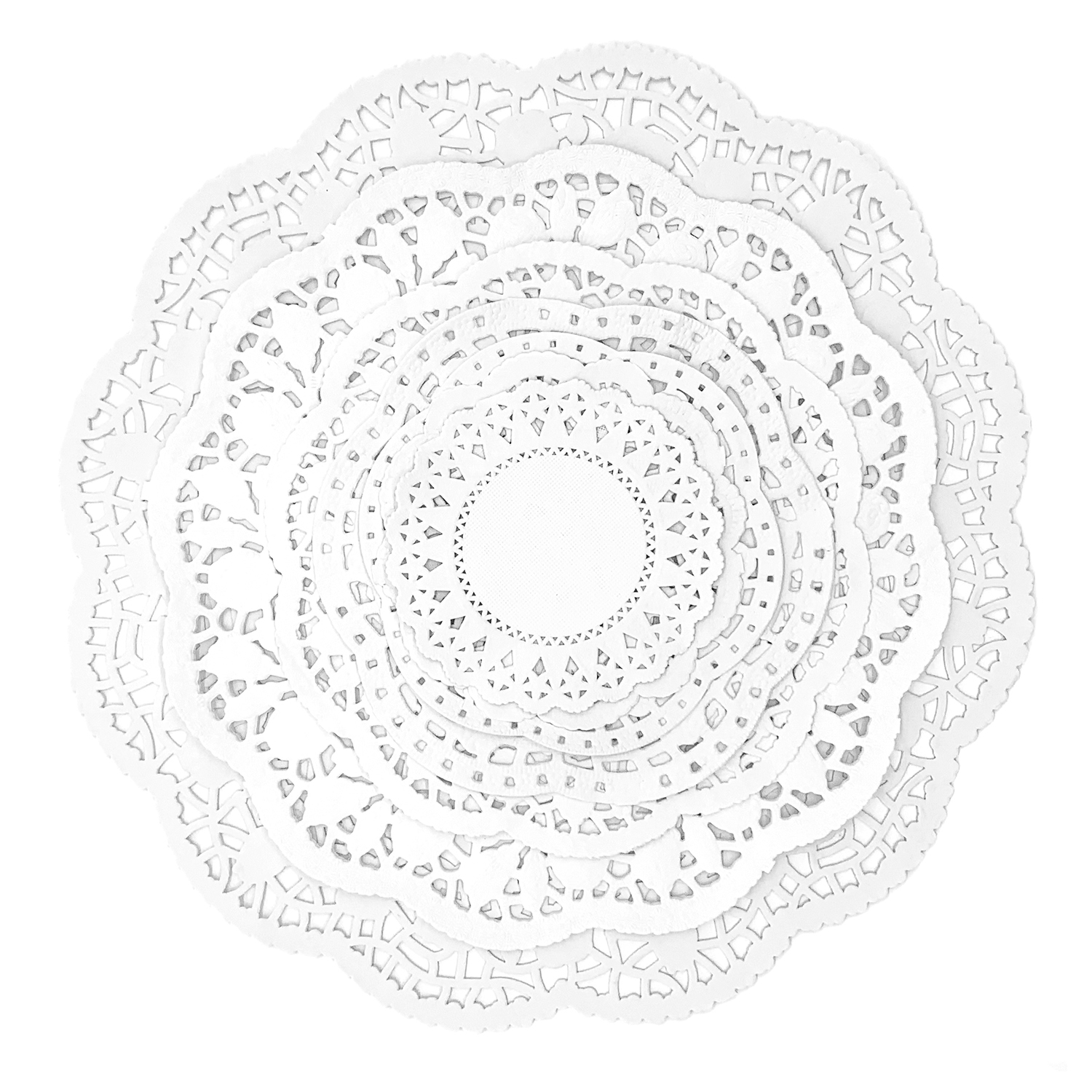 Paper Heart Doilies, 4", Pink, 100 Per Pack, 4 Packs