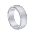 thumbnail image 1 of AFFY 5MM Engagement Wedding Band Ring in 14K Solid White Gold for Men, 1 of 1