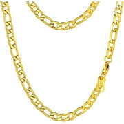 FINDCHIC Clearance Stainless Steel Figaro Chain Necklace for Men/Women Hip Hop Necklaces for His Birthday Everyday Christmas Gift 5mm/18-30inch Jewelry