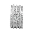 thumbnail image 1 of 5MM Heart White CZ 925 Silver Meditation Anxiety Men Women Spinner Ring, 1 of 2