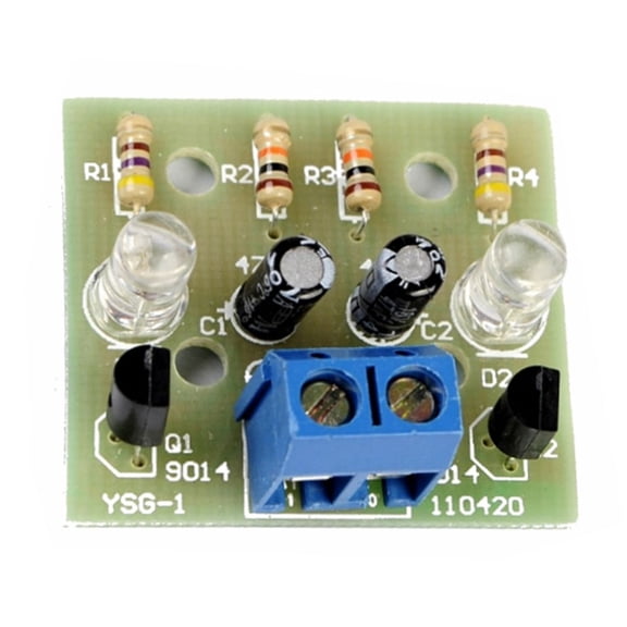 5MM LED Flash Light DC 3-9V DIY Electronic Flashing Light KitLED Blinking Flip Flop SuiteWelding Circuit Board Practice Kit