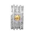 thumbnail image 1 of 5MM Round Citrine 925 Silver Meditation Anxiety Men Women Spinner Ring, 1 of 2