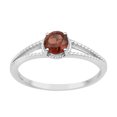 thumbnail image 1 of 5MM Round Shape Garnet 925 Sterling Silver Solitaire Women Anniversary Ring, 1 of 7