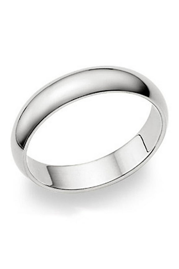 5MM Sterling Silver High Polish Plain Dome Tarnish Resistant Comfort Fit Wedding Band Ring Sz 6.5