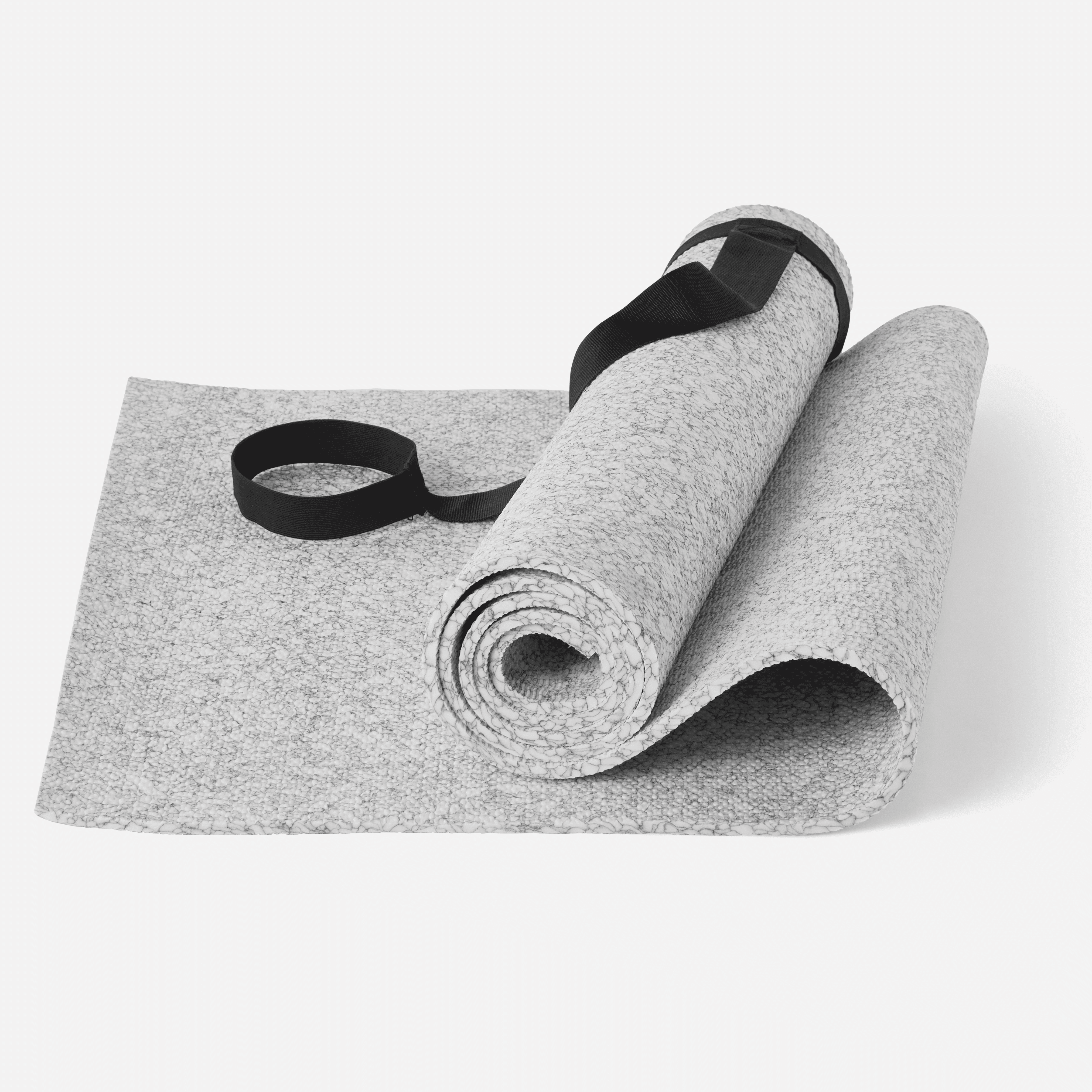 Athletic Works 68x24 Inch 5mm Marble TPE Yoga Mat with Carry Strap