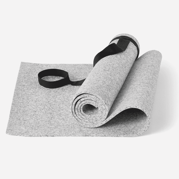 Athletic Works 68x24 Inch 5mm Marble TPE Yoga Mat with Carry Strap