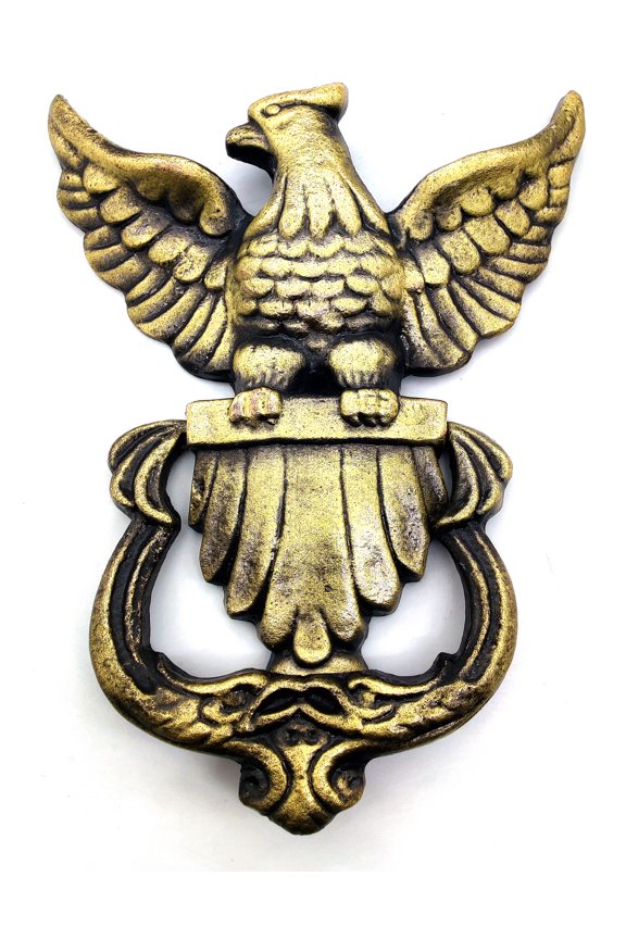 's Eagle Shape Victorian Style Doorbell Victorian Antique Style Cast Iron Handcrafted Door Knocker Eagle Decorative Hardware for Doors,