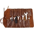 thumbnail image 1 of 5MOONSUN5's Handmade Durable leather Construction Roll Tools Bag/Screwdriver Organizer Roll for Mechanics, 10 Tool Pockets, best for Woodcarving Knives and Other Smaller Tools, 1 of 4