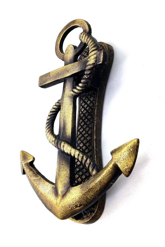's Metal Antique Finish Anchor Front Door Heavy Duty Knockers for Garden Wooden House Farmhouse, Home Dcor Accessories Classic Vintage Design