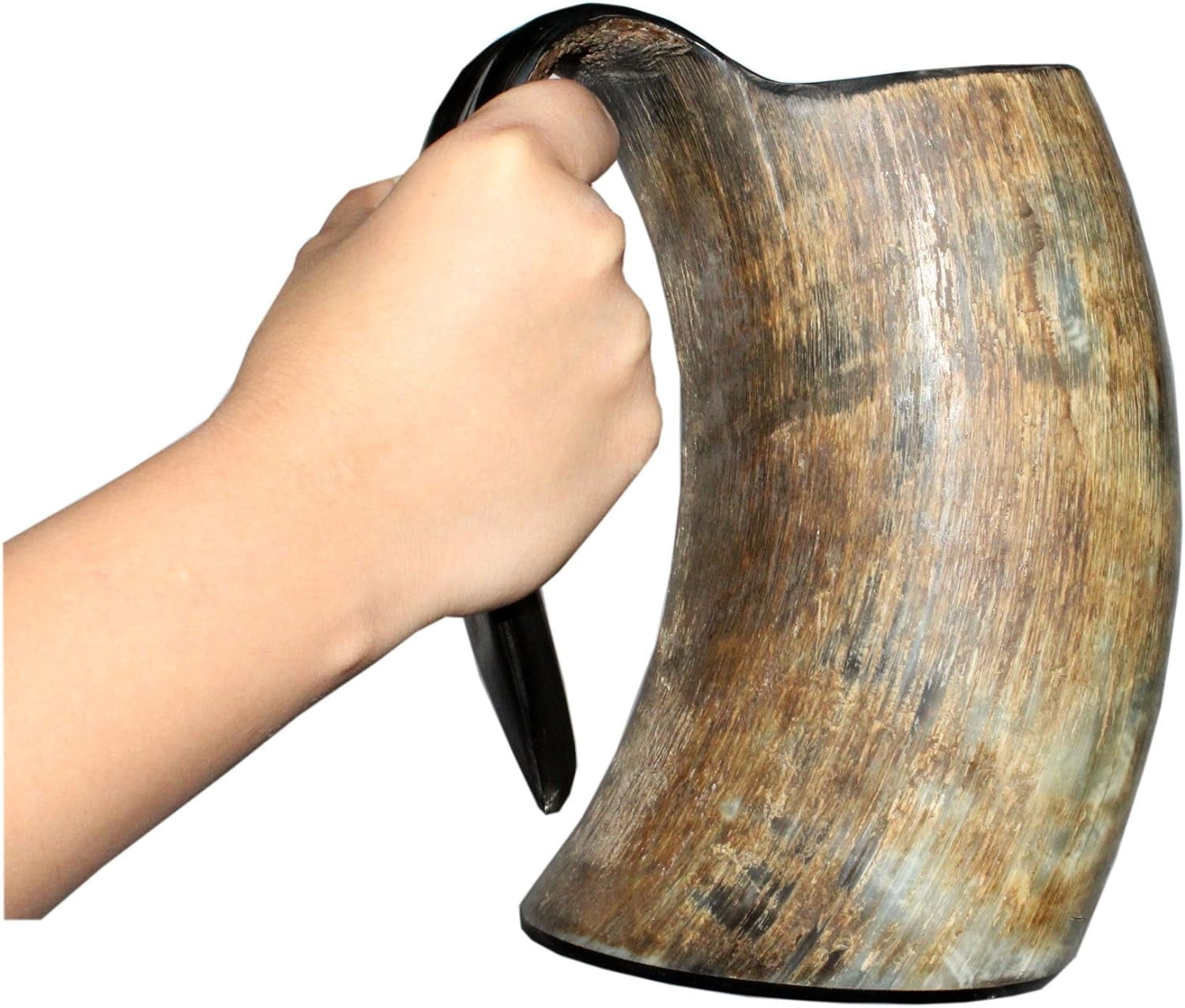 5MOONSUN5s The Original Handcrafted Authentic Viking Drinking Horn 16oz Tankard for Beer, Mead, Ale Medieval Inspired Stein Mug Food Safe Vessel
