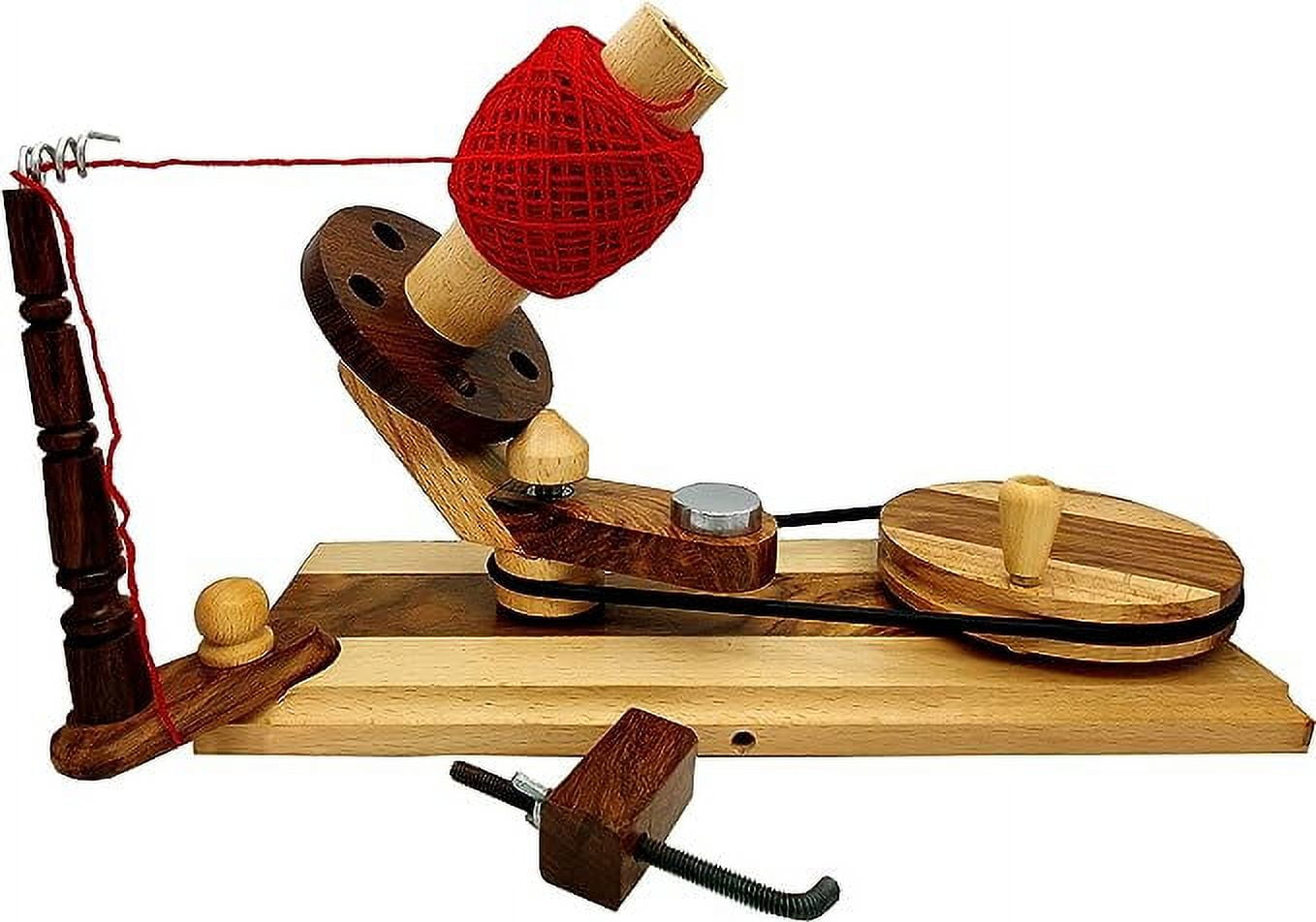 5MOONSUN5's Wooden Yarn Ball Winder For Heavy Duty Large Knitting Wood  Center Pull Natural Wool String Holder Winder great handmade tool. 