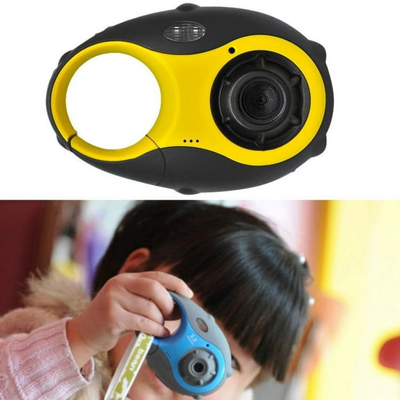 5MP 1.5 inch Color Screen Mini Keychain Type Gift Digital Camera for Children(Yellow)