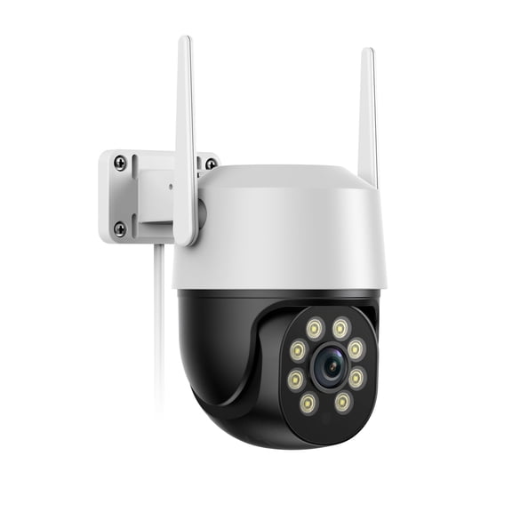 5MP 360° PTZ Wifi Security Camera, 1-Channel Indoor Outdoor IP Camera with Night Vision, IP66 Waterproof, App Control