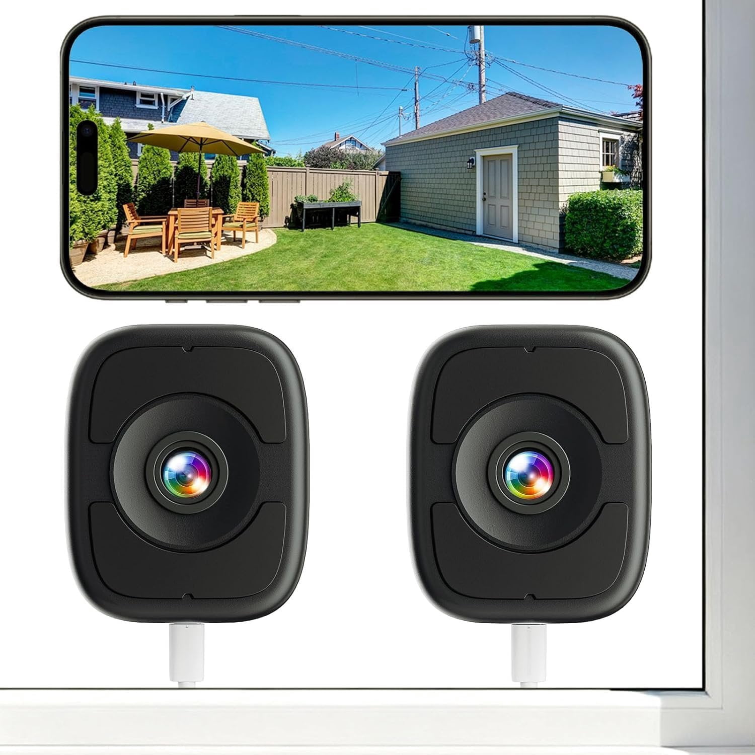 Open Window Camera 5MP 3K Window Camera, Night Vision Window Cameras for , 2.4G & 5G WiFi ...