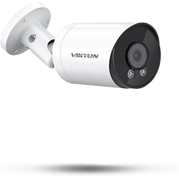 5MP Bullet PoE IP Camera Outdoor, 5MP Bullet Security Camera with Human Vehicle Detection, 2.8mm Lens, 98ft IR Night Vision, Built-in Mic, MicroSD 256GB,WDR, IP67, Blue Iris, NDAA Compliant