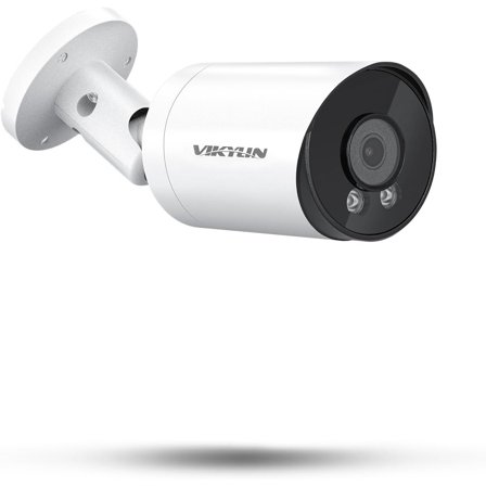 5MP Bullet PoE IP Camera Outdoor, 5MP Bullet Security Camera with Human Vehicle Detection, 2.8mm Lens, 98ft IR Night Vision, Built-in Mic, MicroSD 256GB,WDR, IP67, Blue Iris, NDAA Compliant