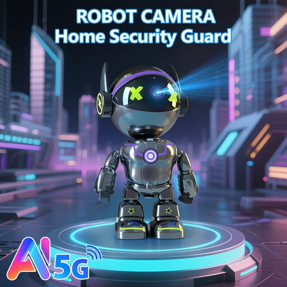 5MP HD 360° Smart Security Camera - Wireless Indoor/Outdoor Pet Nanny Cam with Night Vision, Two-Way Audio & Motion Detection