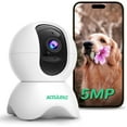 5MP HD Pet Camera Indoor 2.5K, 2.4GHz WiFi Camera for Home Security 360