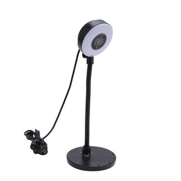 5MP HD Webcam with Ring Light Auto Focus Computer Web Camera Bendable Rod Built in Microphone USB Web Cam for Online Learning Zoom Video Conference 11 inches / 28 cm