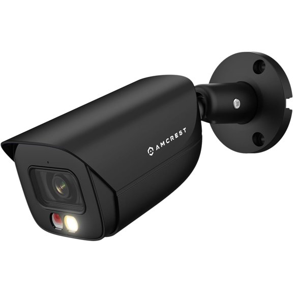 5MP IP PoE AI Camera w/ 49ft Color Night Vision, Security Outdoor Bullet Camera, Built-in Microphone, Human & Vehicle Detection, Active Deterrent, 129 FOV, 5MP@20fps IP5M-B1276EB-AI (Black)