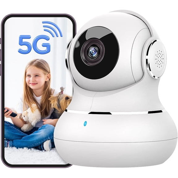 5MP Indoor Camera, 5G/2.4G WiFi Cameras with Phone App, Pet Cam for with AI Motion Detection & 2-Way Audio, Night Vision, Compatible with NVR/Alexa