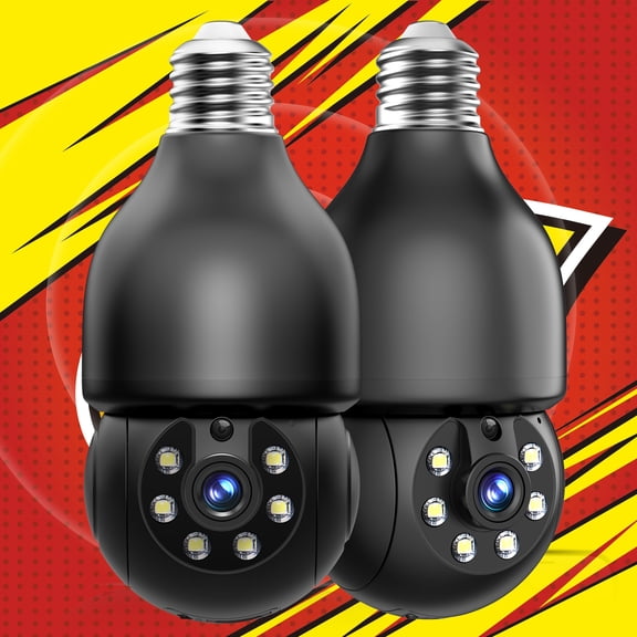 5MP Smart Bulb Camera for Pets, 360° Pan-Tilt, 5G/2.4G WiFi, Color Night Vision, Motion Detection & Two-Way Audio, Indoor Wireless Pet Monitor