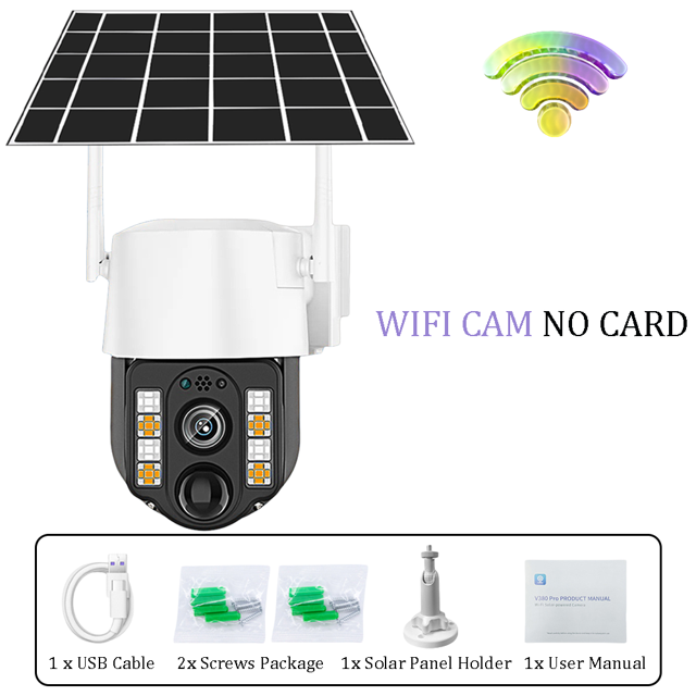 5MP Solar Camera Outdoor Wireless WiFi IP Camera Monitor Low Power ...